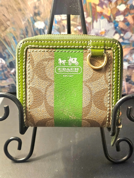 Coach Handbags - Coach Est. 1941 Heritage Signature Small Zip Wallet